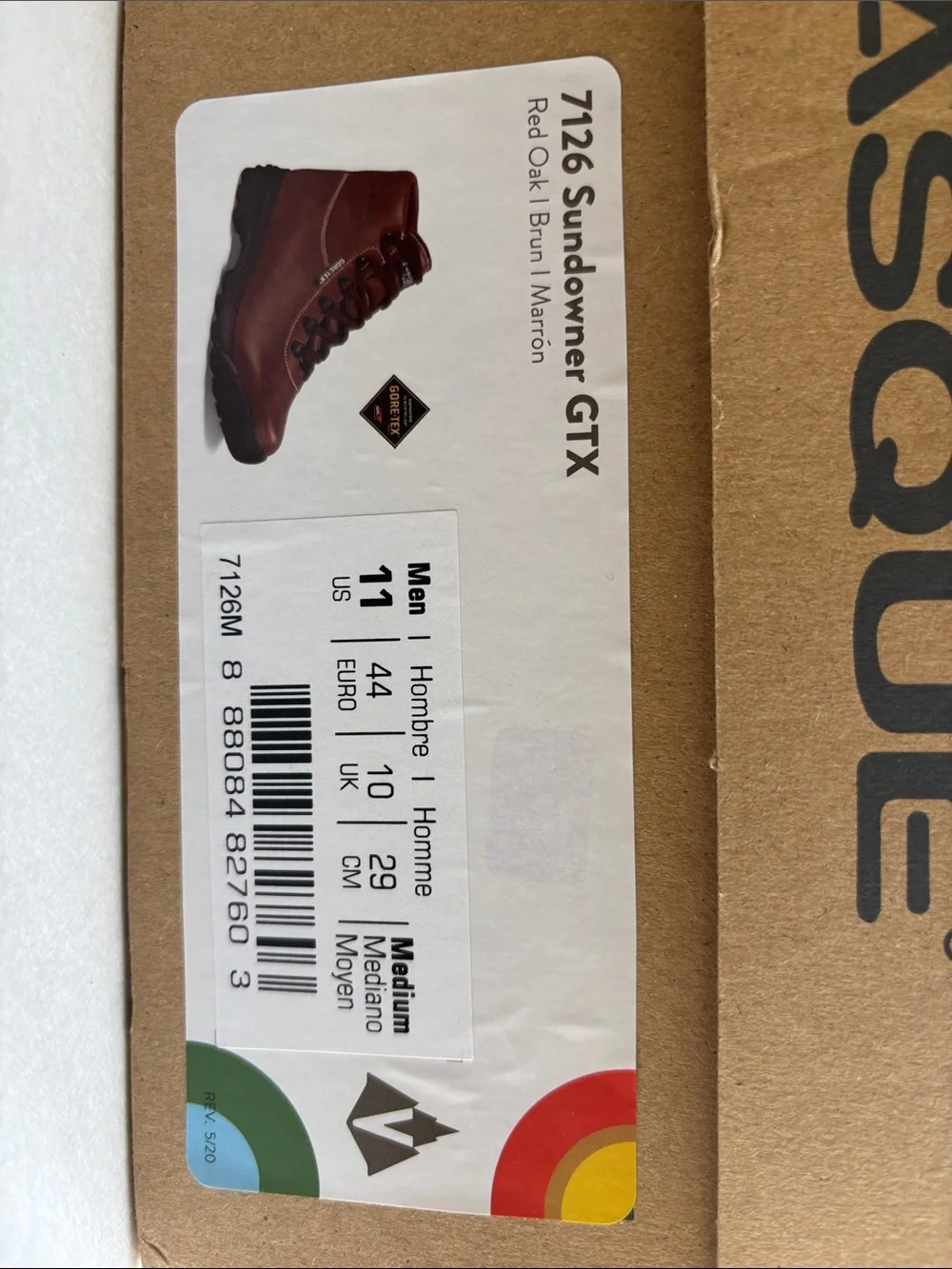 Vasque Sundowner (#7126) Leather Gore Tex Hiking Boots, Size 11, Medium Width